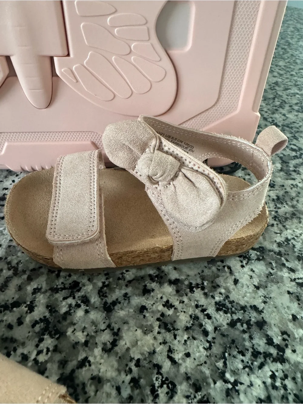 H&M Pink Toddler Bow Strap Sandals